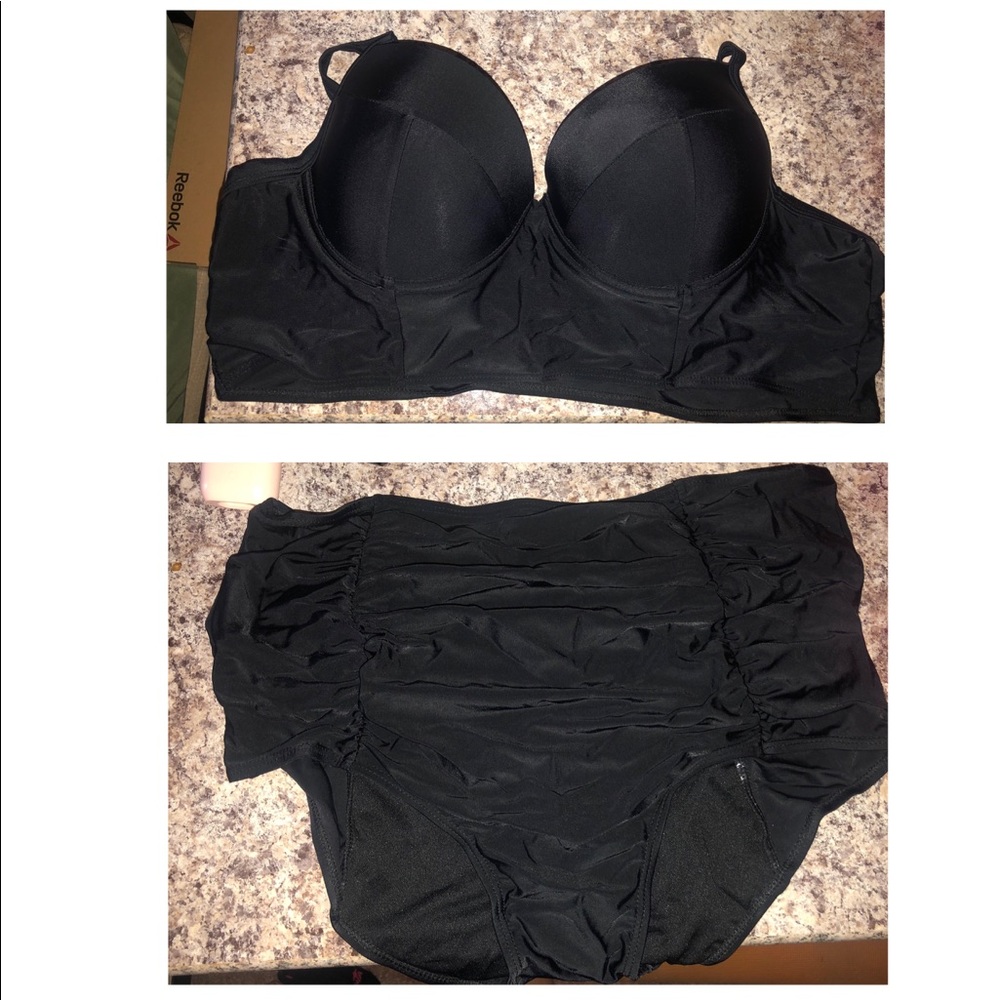 Black high rise Bikini